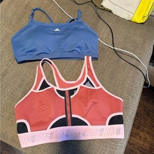 NWOT Nike Swoosh Padded Sports Bra and Adidas AeroReact Training 3-Stripes